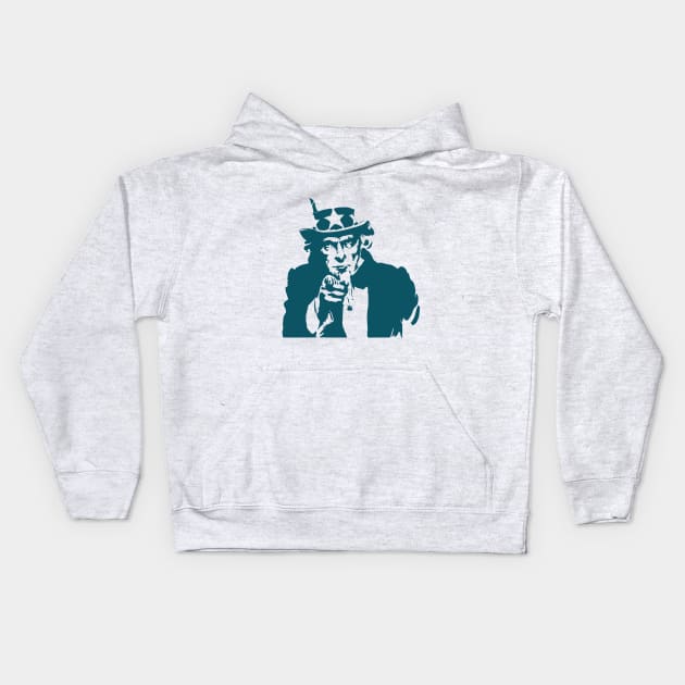 Uncle Sam Kids Hoodie by  Colorful&Goldie